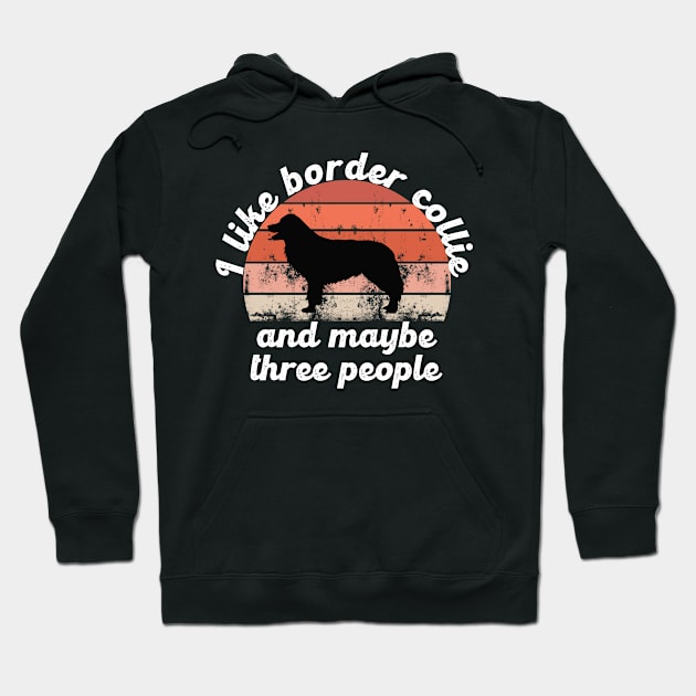 i like border collie and maybe three people Hoodie by hatem